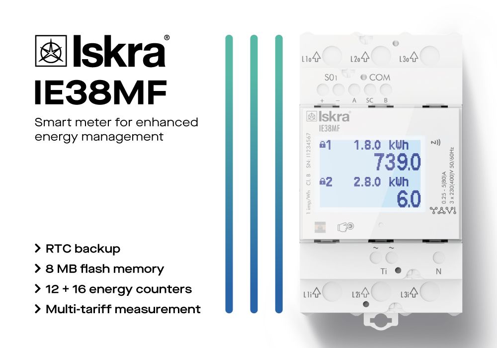 New energy meter IE38MF specially designed for multi-tariff systems